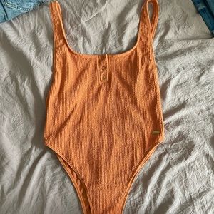 Peachy high on sides one piece bathing suit